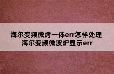 海尔变频微烤一体err怎样处理 海尔变频微波炉显示err